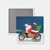 ダシュンドドッグクリスマスサンタクロース マグネット (正面/裏面)