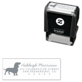 ダシュンドドッグシルエットカスタム差出人住所 セルフインキングスタンプ (インサイチュ)