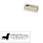 ダシュンドドッグシルエットカスタム差出人住所 ラバースタンプ (押印)