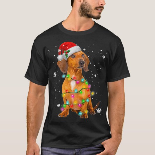 ダシュンドドッグズツリークリスマスセータークリスマスギフト Tシャツ (正面)