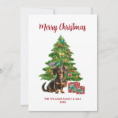 ダシュンドドッグファミリークリスマス シーズンカード (正面)