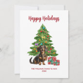 ダシュンドドッグファミリークリスマス シーズンカード (正面)