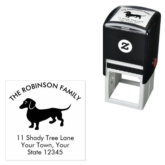 ダシュンドドッグファミリーホームアドレス セルフインキングスタンプ (インサイチュ)