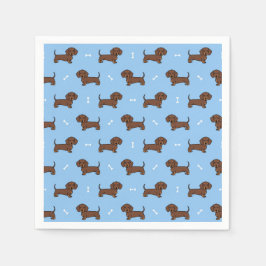 ダシュンドドッグペット動物の誕生日パーティー スタンダードカクテルナプキン