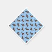 ダシュンドドッグペット動物の誕生日パーティー スタンダードカクテルナプキン (角)