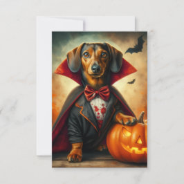 ダシュンドドラキュラハローウィンパーティ招待状 招待状