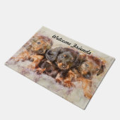 ダシュンドパピズウェルカムドオーマット ドアマット (アングル)