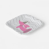 ダシュンドピンクウィーナードッグパーティープレート ペーパープレート (傾斜あり)