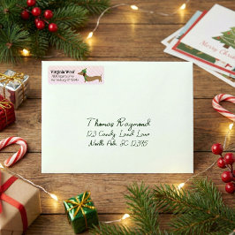 ダシュンドピンククリスマスカード住所 シール