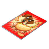 ダシュンドホットドッグかわいいおもしろいキャラクター ノートブック (左側)