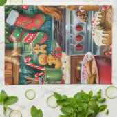 ダシュンドホリデーベーキング:フェスティバルクリスマス キッチンタオル (折り畳み)