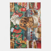 ダシュンドホリデーベーキング:フェスティバルクリスマス キッチンタオル (縦)