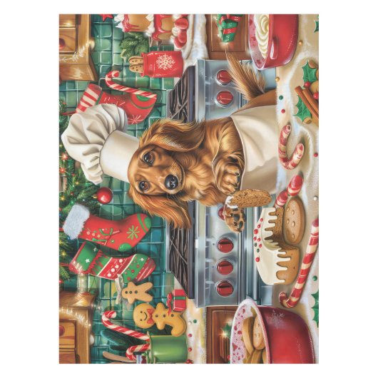 ダシュンドホリデーベーキング:フェスティバルクリスマス テーブルクロス (正面)