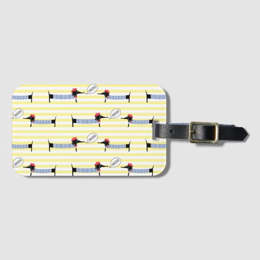 ダシュンドボンジュールラゲッジタグ ラゲッジタグ (正面横)