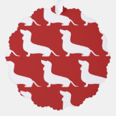 ダシュンドポープリントクリスマス紙オーナメントカード オーナメントカード (裏面)