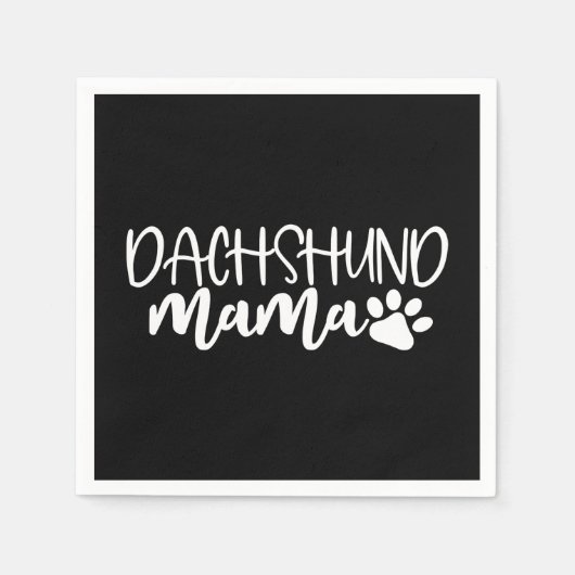 ダシュンドママウィーナードッグママ誕生日ギフト スタンダードカクテルナプキン (正面)