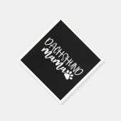 ダシュンドママウィーナードッグママ誕生日ギフト スタンダードカクテルナプキン (角)