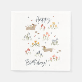 ダシュンドラバーズハッピーバースデーフローラパーティー スタンダードカクテルナプキン