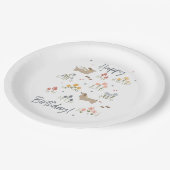 ダシュンドラバーズハッピーバースデーフローラパーティー ペーパープレート (アングル)