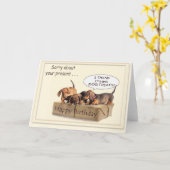 ダシュンド誕生日 カード (黄色い花)