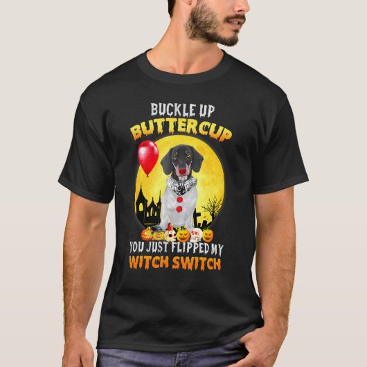 ダシュンハッピーハロウィナーハロウィーンドッグ Tシャツ (正面)