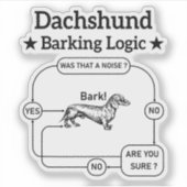 ダシュンバーキング論理おもしろいウィーナードッグ皮肉 シール (正面)