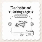 ダシュンバーキング論理おもしろいウィーナードッグ皮肉 ペーパーコースター (正面)