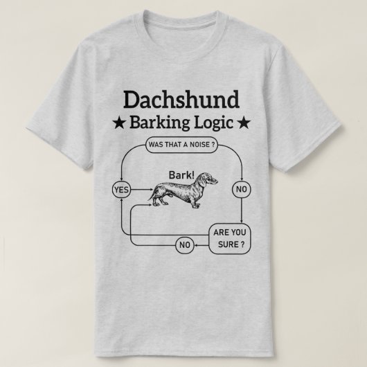 ダシュンバーキング論理おもしろいウィーナードッグ皮肉 Tシャツ (デザイン正面)