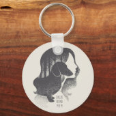 ダシュンマママドトゥートゥークポインティリズムイラストレーション キーホルダー (正面)