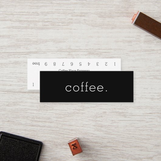 ダシンプルブルダークロイヤリティコーヒーパンチカード ロイヤリティカード (正面/裏面インサイチュ)