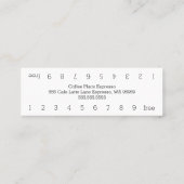 ダシンプルブルダークロイヤリティコーヒーパンチカード ロイヤリティカード (裏面)