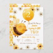 ダシーアンドビーヒマワリ第2誕生日 招待状 (正面/裏面)