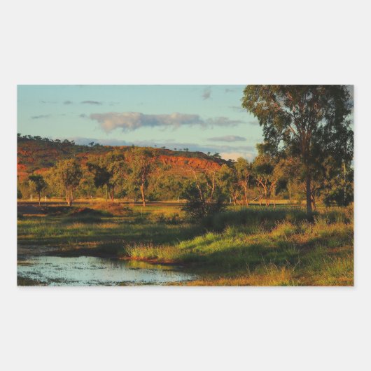 ダジャラ風景ステッカー 長方形シール (正面)