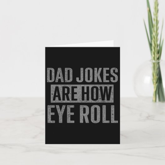 ダジャレはどれほど目を回すほど面白いギフトか Dad へのユーモアのセンス カード (正面)
