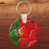 ダスカイナス・ティーのためのポルトガル国旗のサッカーボール キーホルダー (正面)