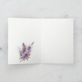 ダスキーウォーター薄紫コテージ結婚フローラ サンキューカード (内部)