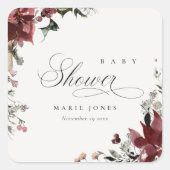 ダスキーウォームウィンターフェスティブフォリエージェベイビーシャワー スクエアシール (正面)