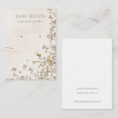 ダスキーエレガントフローラつる植物イヤリングネックレスディスプレイ 名刺 (正面/裏面)