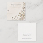 ダスキーエレガントフローラつる植物バンドネックレスディスプレイ スクエア名刺 (正面/裏面)