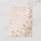 ダスキーエレガントフローラピンクイヤリングネックレスディスプレイ 名刺 (正面)