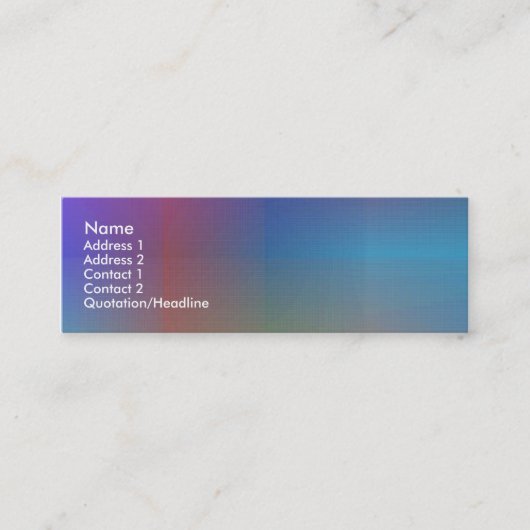 ダスキーカラーI -テンプレート スキニー名刺 (正面)