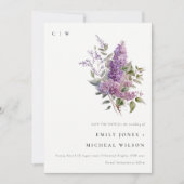 ダスキーシック薄紫グリーンコテージフローラウォーター色 セーブザデート (正面)