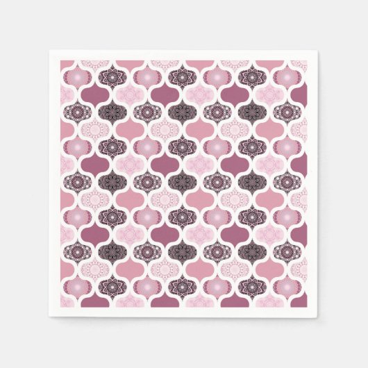 ダスキーバラドットマンダラスオジーパッチワークペーパークラフト スタンダードカクテルナプキン (正面)