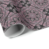 ダスキーバラフロンズマンダラジオメトリックダイヤモンドタイル ラッピングペーパー (ロールコーナー)