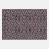 ダスキーバラフロントズドットマンダラアールデコファン ラッピングペーパーシート (正面)