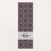 ダスキーパーソナライズされたバラフローラフロンズマンダラタイル ヨガマット (正面)