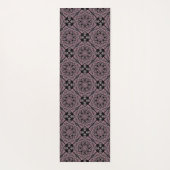 ダスキーパーソナライズされたバラフローラフロンズマンダラタイル ヨガマット (裏面)