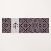 ダスキーパーソナライズされたバラフローラフロンズマンダラタイル ヨガマット (正面(横))