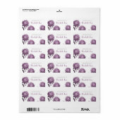 ダスキーパープルアスター蔵書票ラベル ラベル (フルシート)