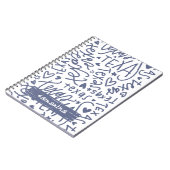 ダスキーパープルテキサス州ドードルパターン ノートブック (左側)